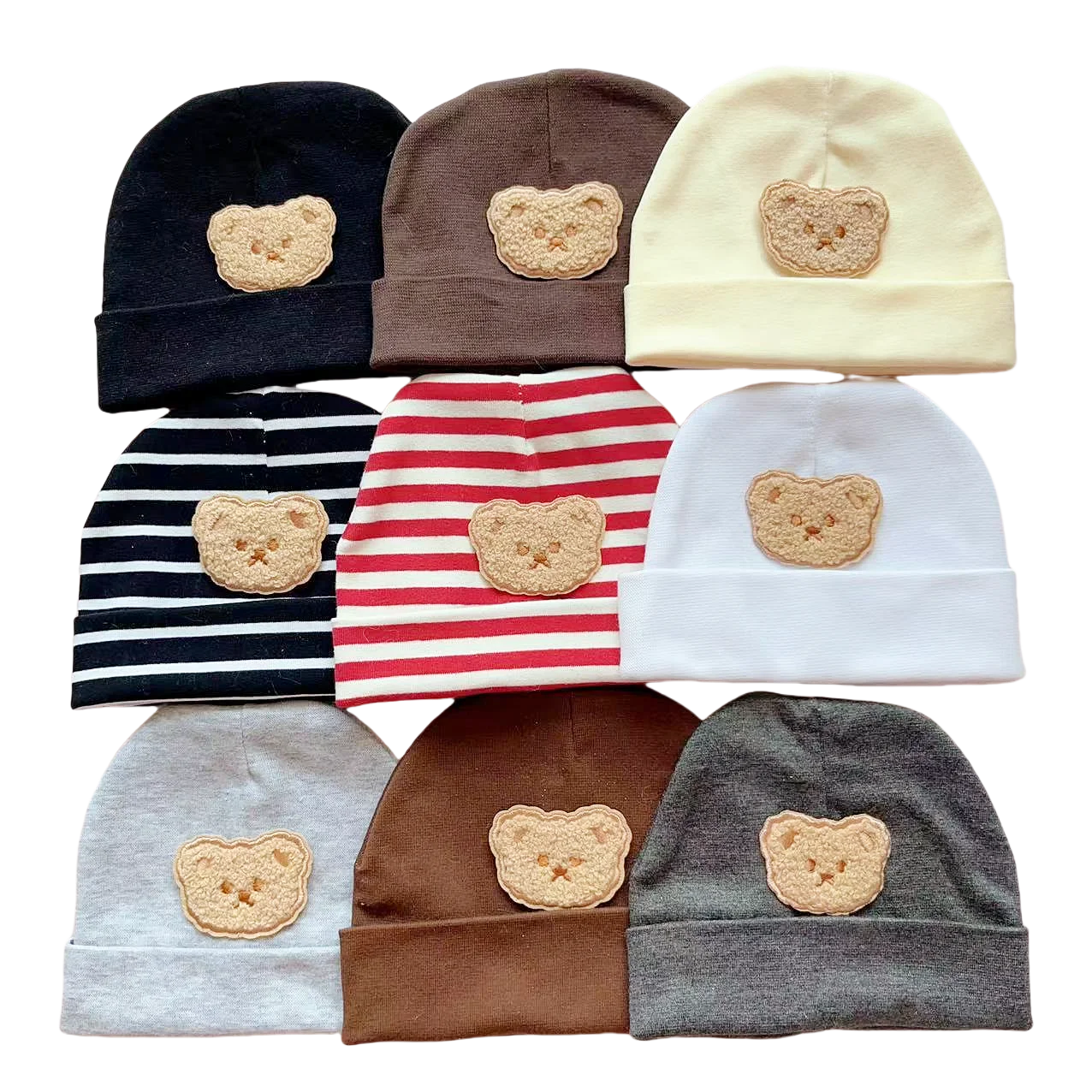 Fashion Bear Kids Hats Toddler Baby Boy Girl Infant Cotton Soft Warm Earmuffs Hat Beanies Cap Winter Knitted Newborn Hat