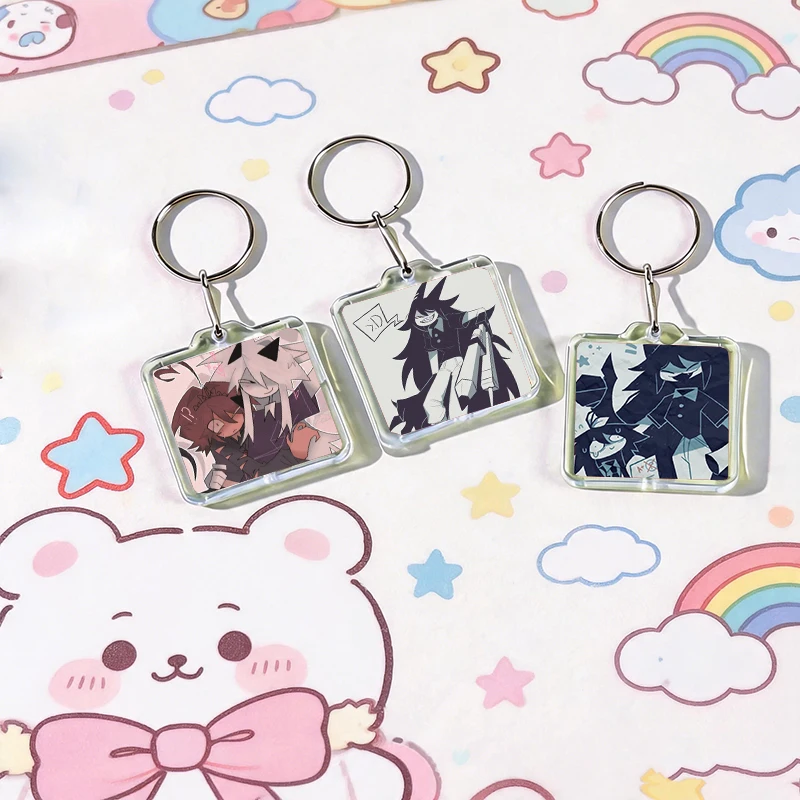 Cute Anime FPE Acrylic Keychain Handmade Hanging Ornaments for Clothes Backpack Decoration Accessories Gifts with Friends