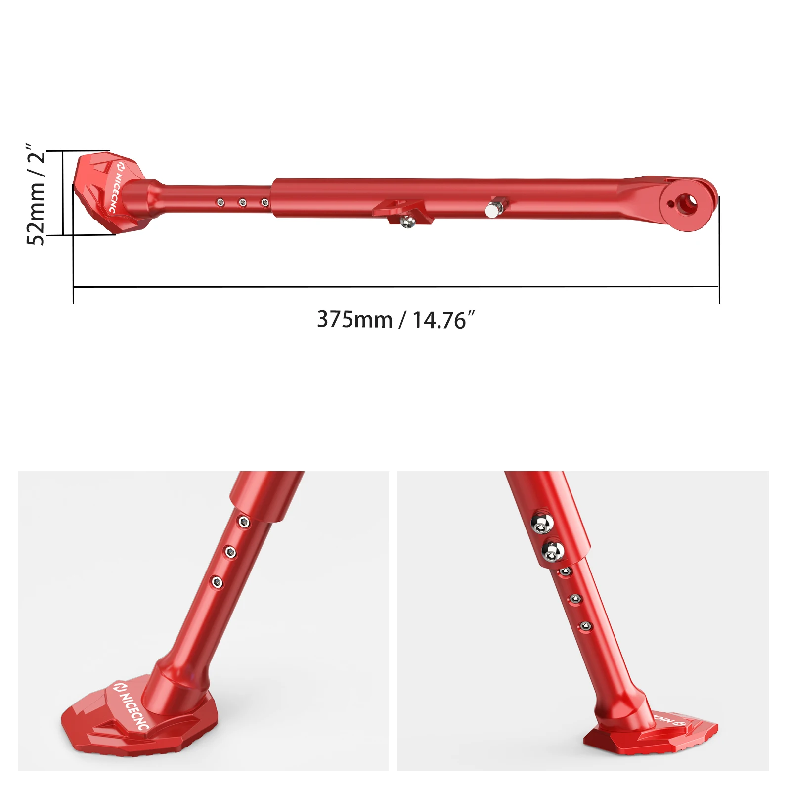 NICECNC ل 2025 2024 هوندا XR650L XR 650L 1993-2025 دراجة نارية مسنده الألومنيوم الجانب حامل 3-Level قابل للتعديل تقصير 15-45 مللي متر #1