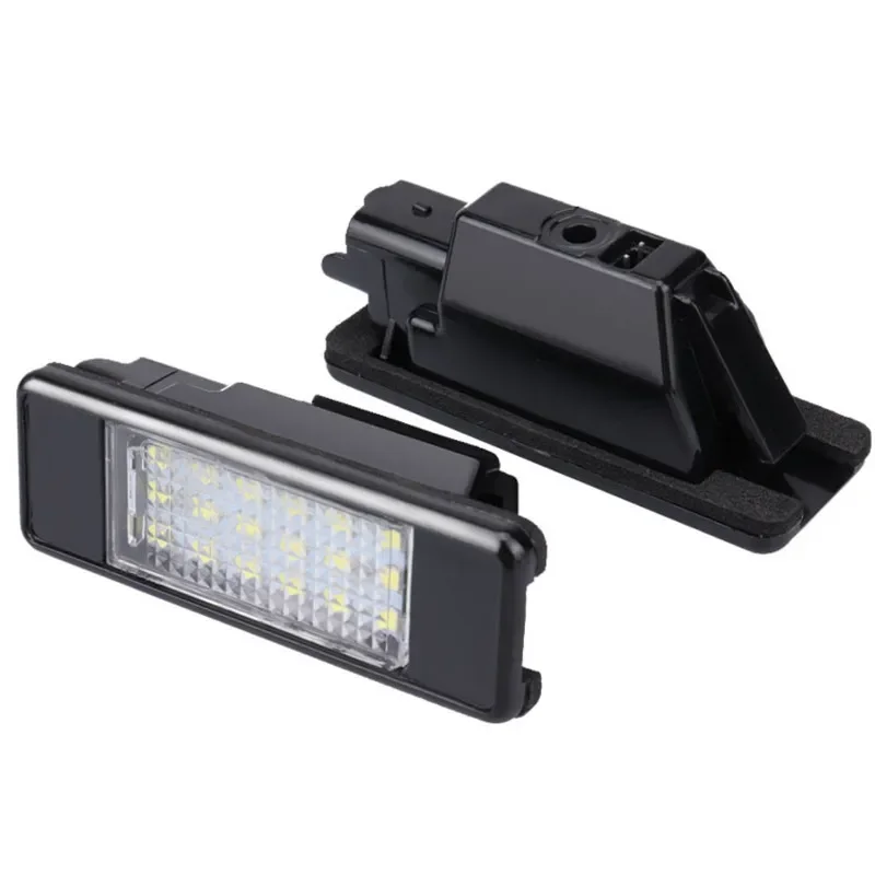 2X12V Auto Achter 18 Led Smd Kentekenplaat Licht Lamp Voor Citroen C4 C3 C5 C6 C8 Voor Peugeot 307 106 207 308 406 407 508