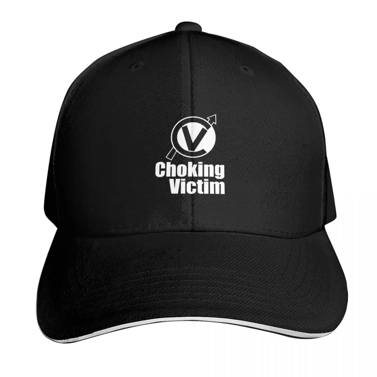 Choking Victim the punk rock logo black and white Baseball Cap Casual Daily Wear Quick Dry Performance Cotton Twill Breathable