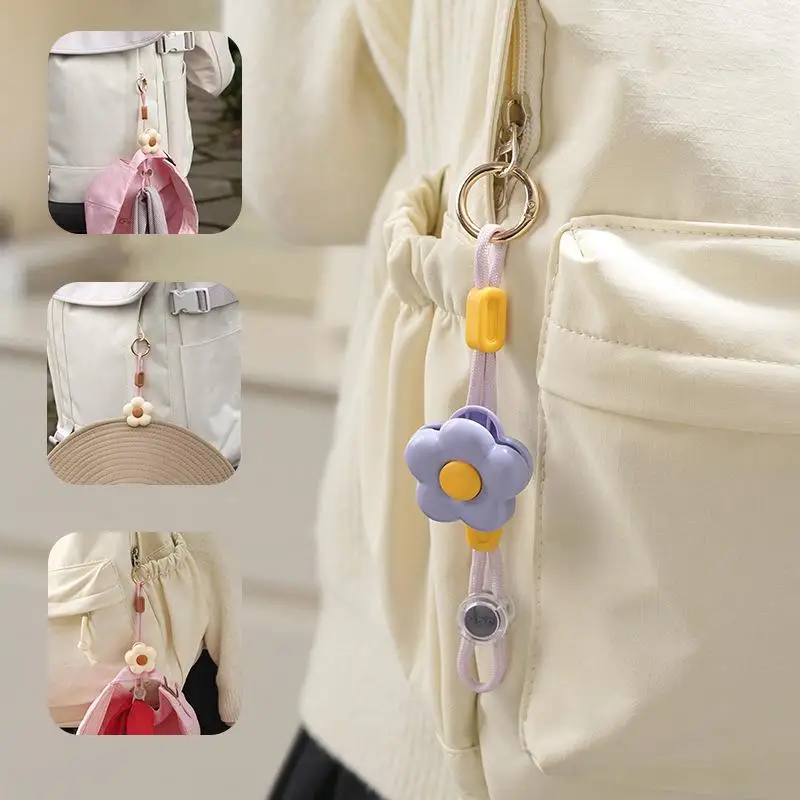 1PCS Portable Flower Shape Cap Clip Anti-Lost Silicone Holder For Backpack Handbag Travel Sun Hat Free-Hand Portable Organizer