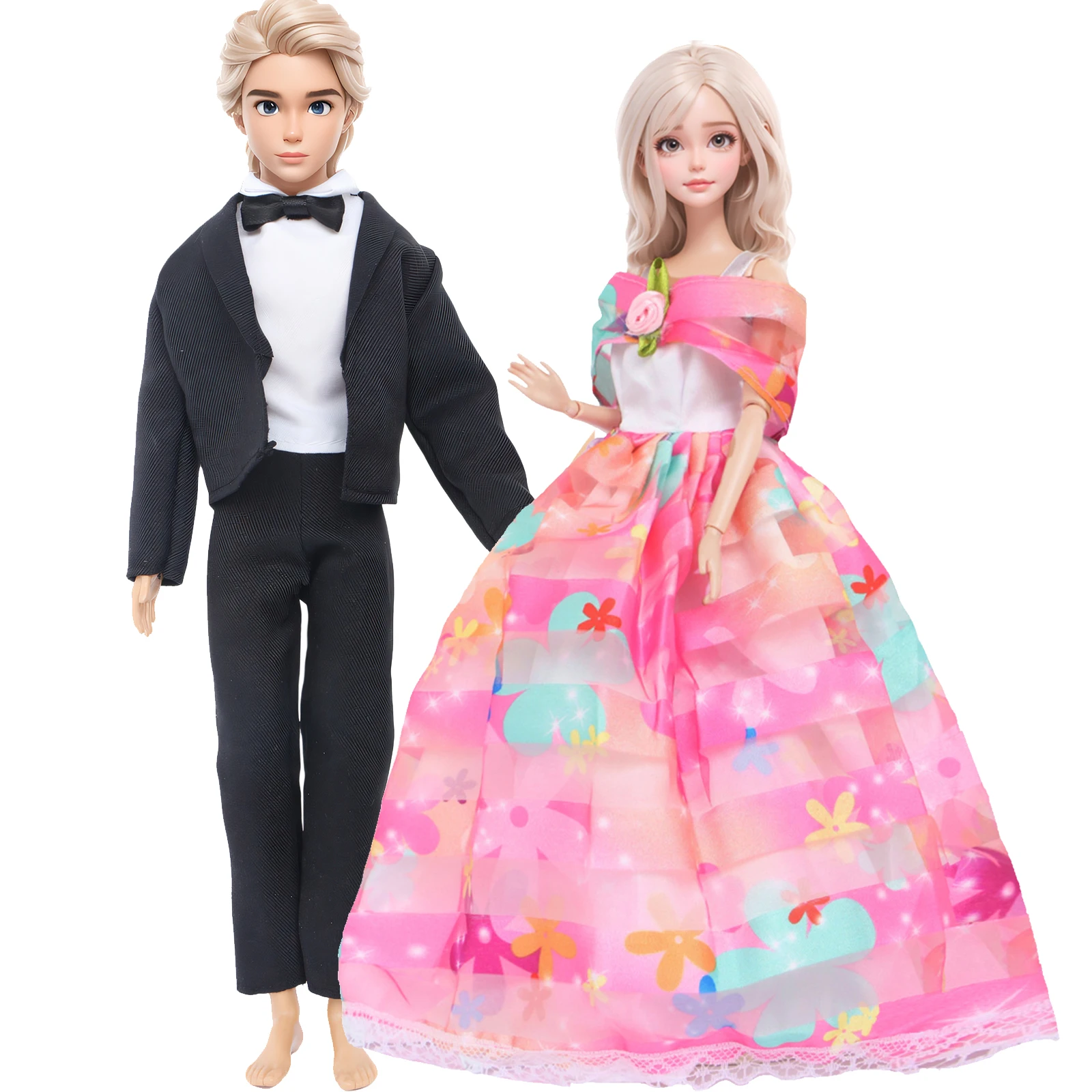 Robe De Poupée De Soirée à Paillettes – Pour Poupée 30 Cm / 11,5 Pouces – Jupe De Princesse Mariée – Tenue 1/6 BJD – Idée Cadeau Fille Anniversaire