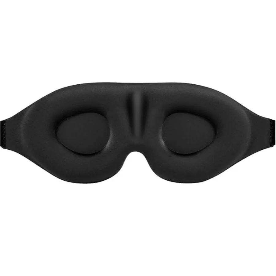 

Luxury Sleep Eye Mask for Side Sleeper Men Women, Zero Eye Pressure 3D Sleeping Mask, Light Blocking Patented Design Night Blindfold, Soft Eye Shade Cover for Travel, Black