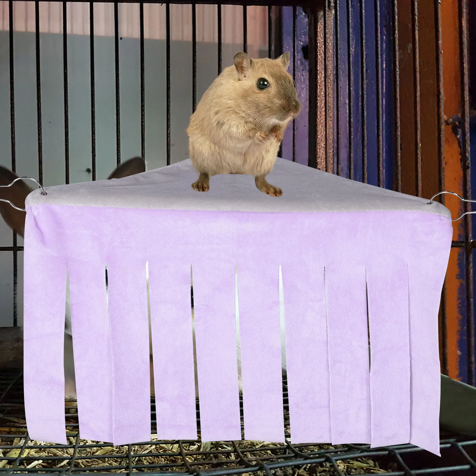 ที่หลบซ่อนสำหรับสัตว์เลี้ยงขนาดเล็ก บ้านไม้ในป่า ที่หลบซ่อนในมุมกรงหนูแฮมสเตอร์ ที่หลบซ่อนสำหรับหนูตะเภา หนู ชินชิลล่า เต็นท์แขวนสำหรับนอน อุปกรณ์สำหรับหนูตะเภา