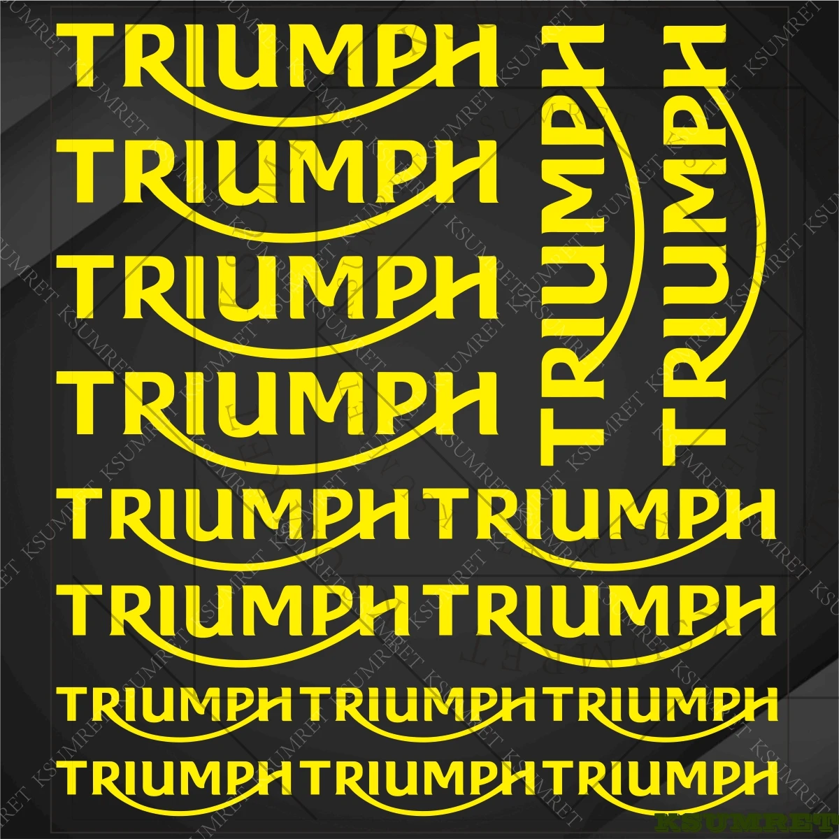 For Triumph Motorcycle Sticker Logo Decal Tank Emblem Scrambler Bobber TWIN Waterproof