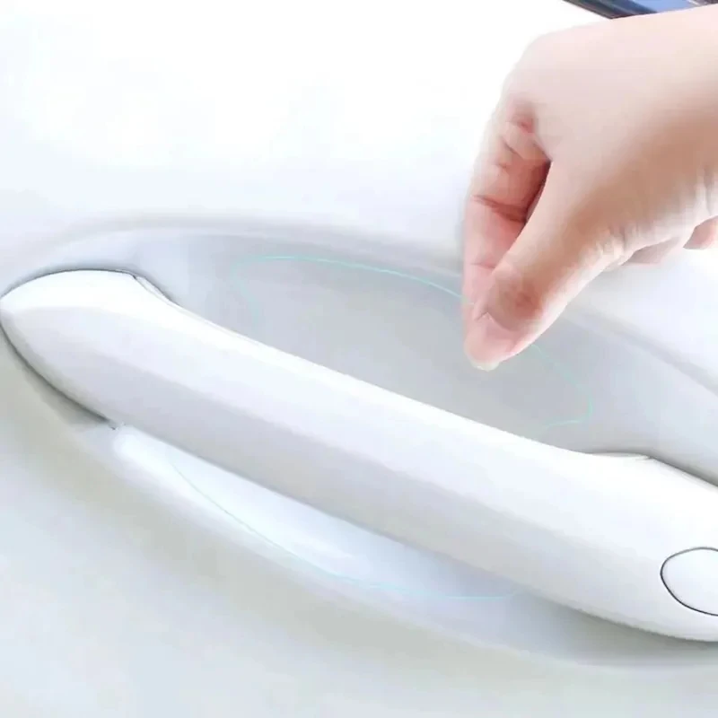 1-6Set TPU Car Door Bowl Anti-scratch Sticker Clear Door Bowl Handle Protection Sticker Paint Surface Film Car Accessories