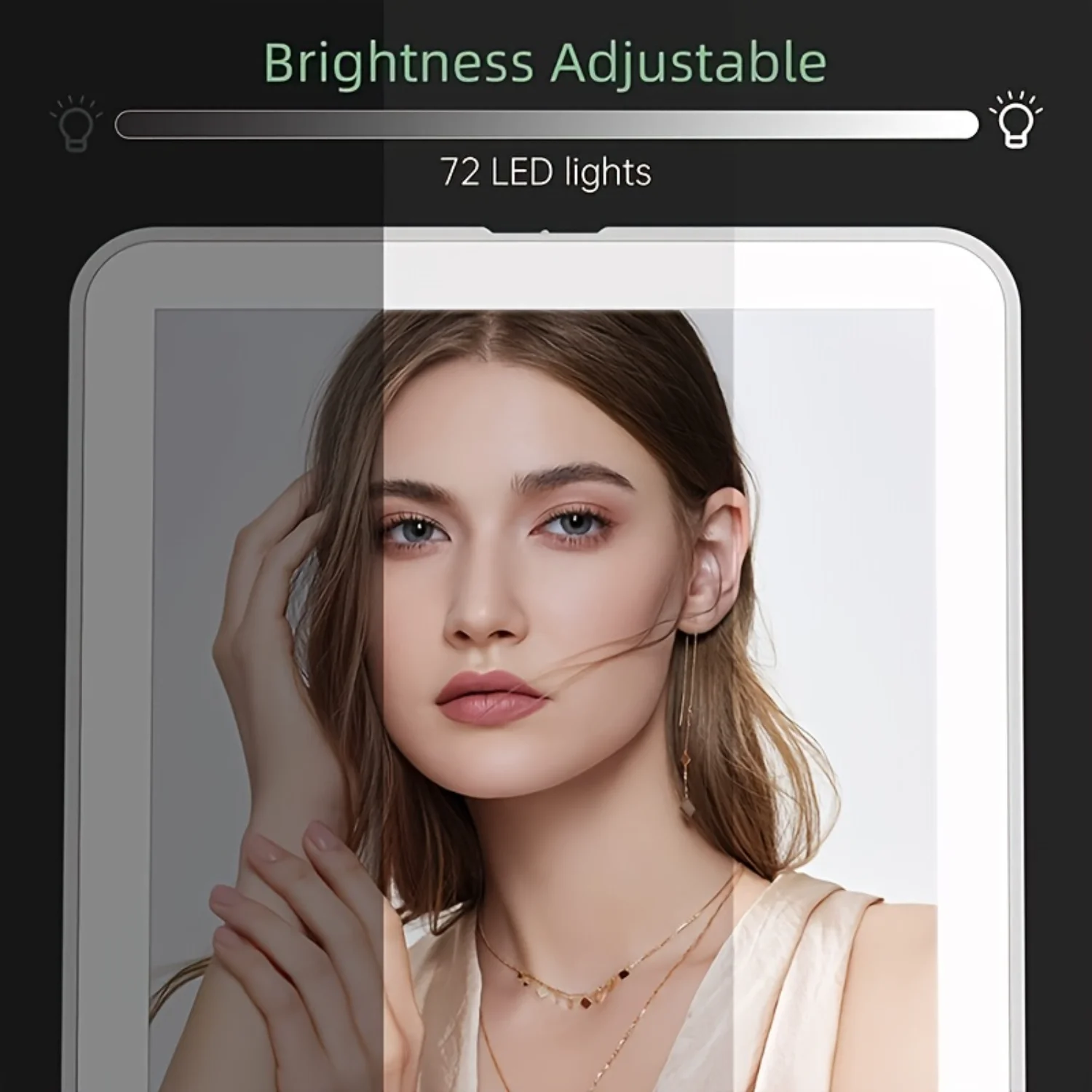 Перезаряжаемое светодиодное зеркало для макияжа, 1 шт., косметическое зеркало, складное настольное зеркало, портативное зеркало для макияжа с подсветкой
