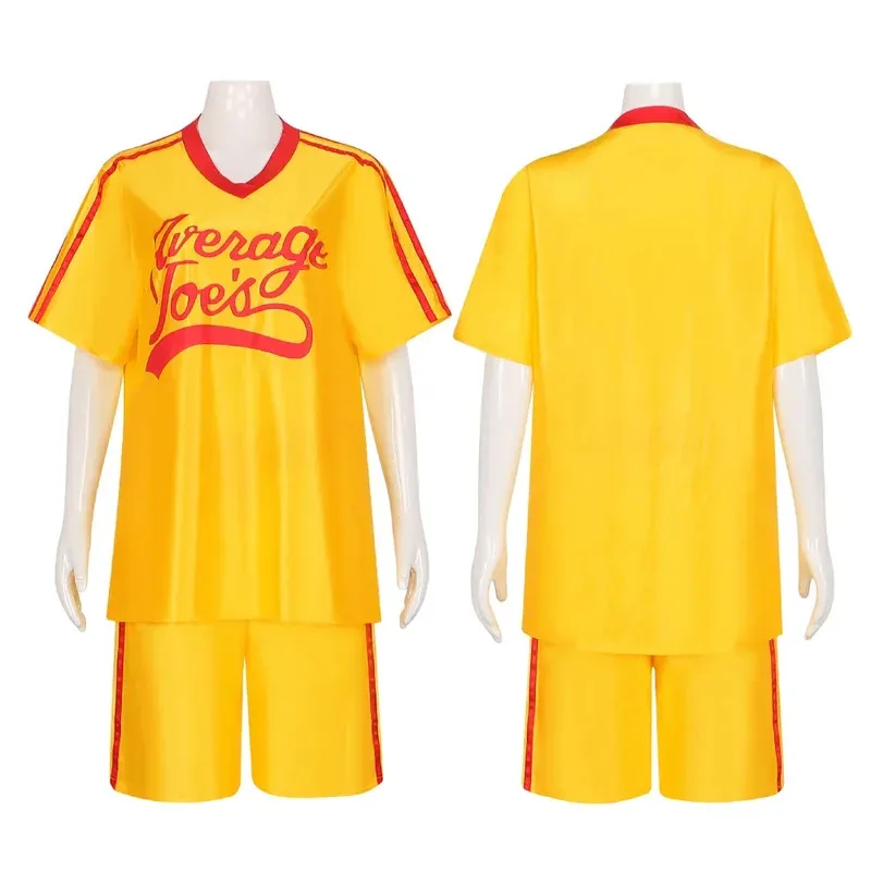 

Crazy Dodgeball Average Joe's Adult Yellow Jersey Costume Set A True Underdog Story Dodgeball Cosplay Costume Sportswear