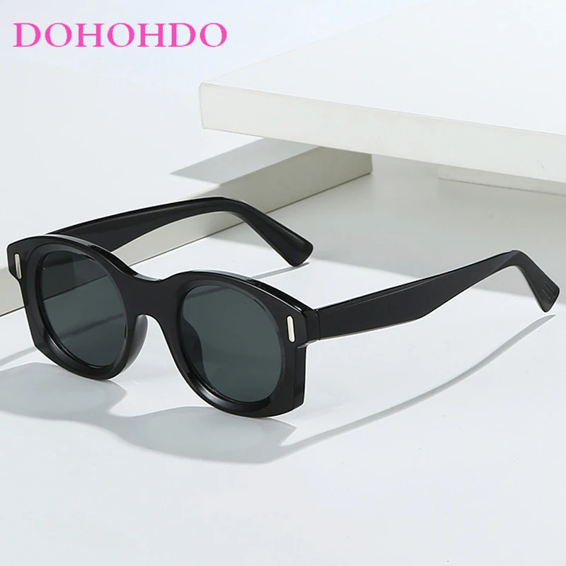 

Popular Oversized Round Rice Nail Women's Sunglasses Retro Luxury Designer Punk Men Sunglass Outdoor Travel Female Eyewear UV400