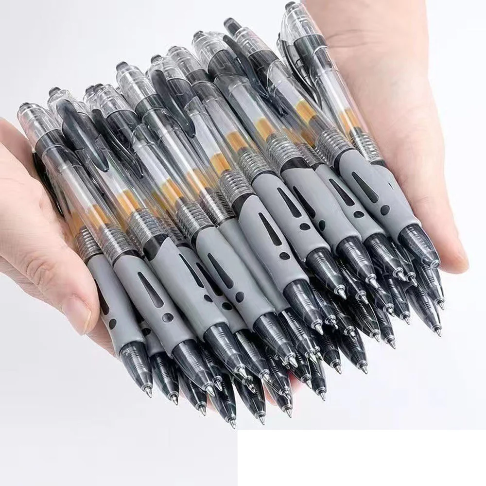 Retractable Gel Pens Set Black Red Blue Ink Ballpoint for Writing Refills Office Accessories School Supplies Stationery Sign Pen