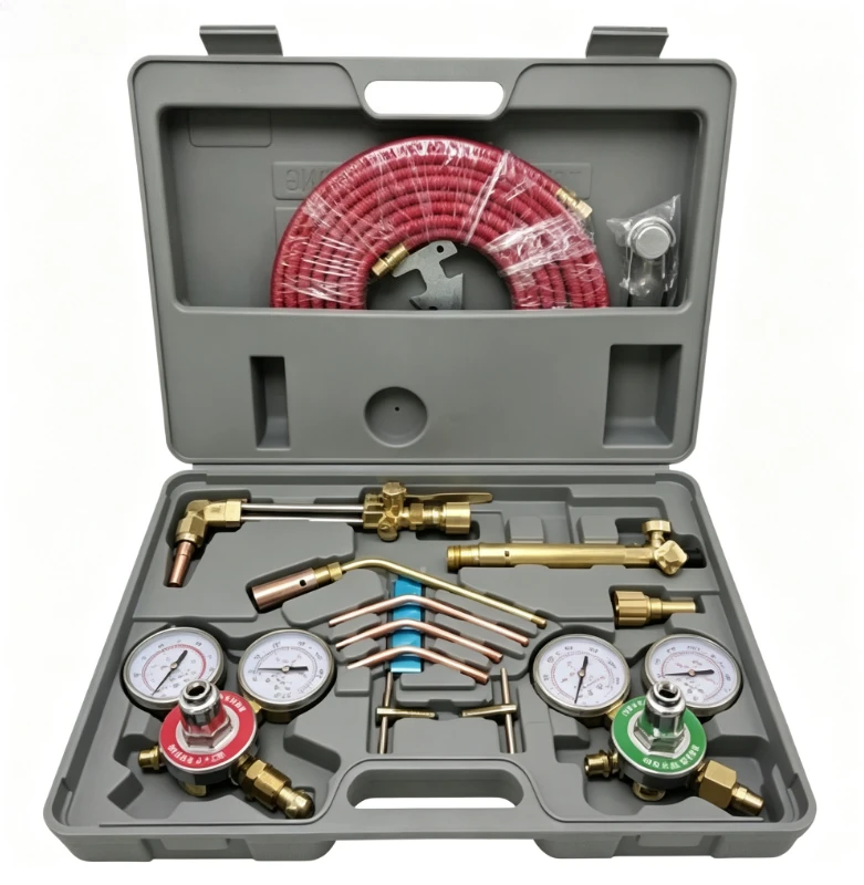 Professional Oxy Acetylene Welding Cutting Torch Kit Portable Brazing Tool Set With Carrying Case HVAC Plumbing Heavy Duty