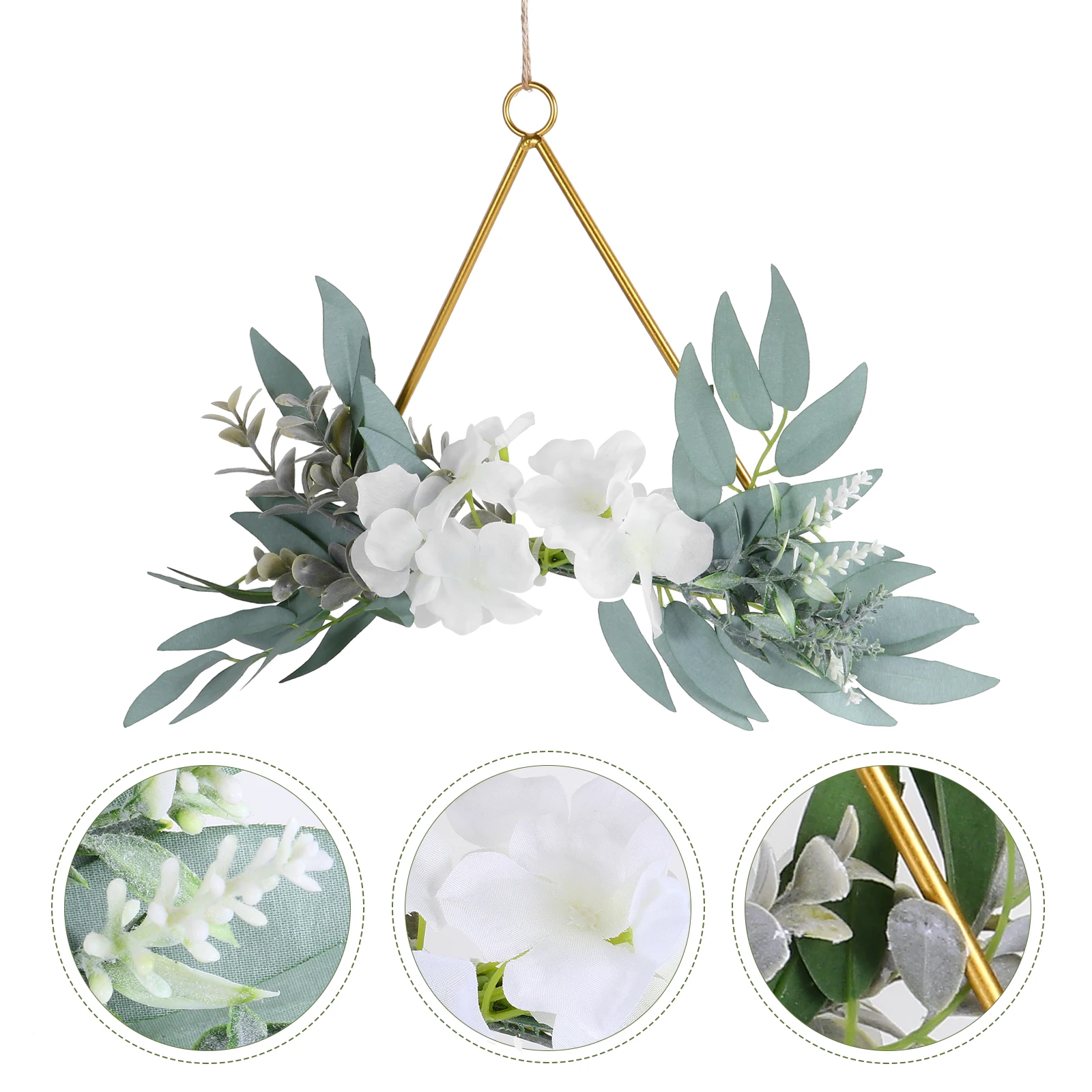 

Valentine'S Day Wedding Party Decoration Hanging Garland Simulation Wreath Iron Craft Door Ornament Festive Home Coffee House