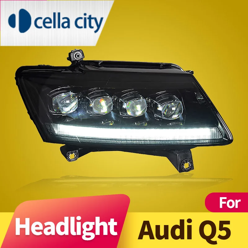 Car Styling for Audi Q5 Headlights 2009-2018 Q5 LED Headlight Projector Lens Siginal DRL Head Lamp Automotive Accessories