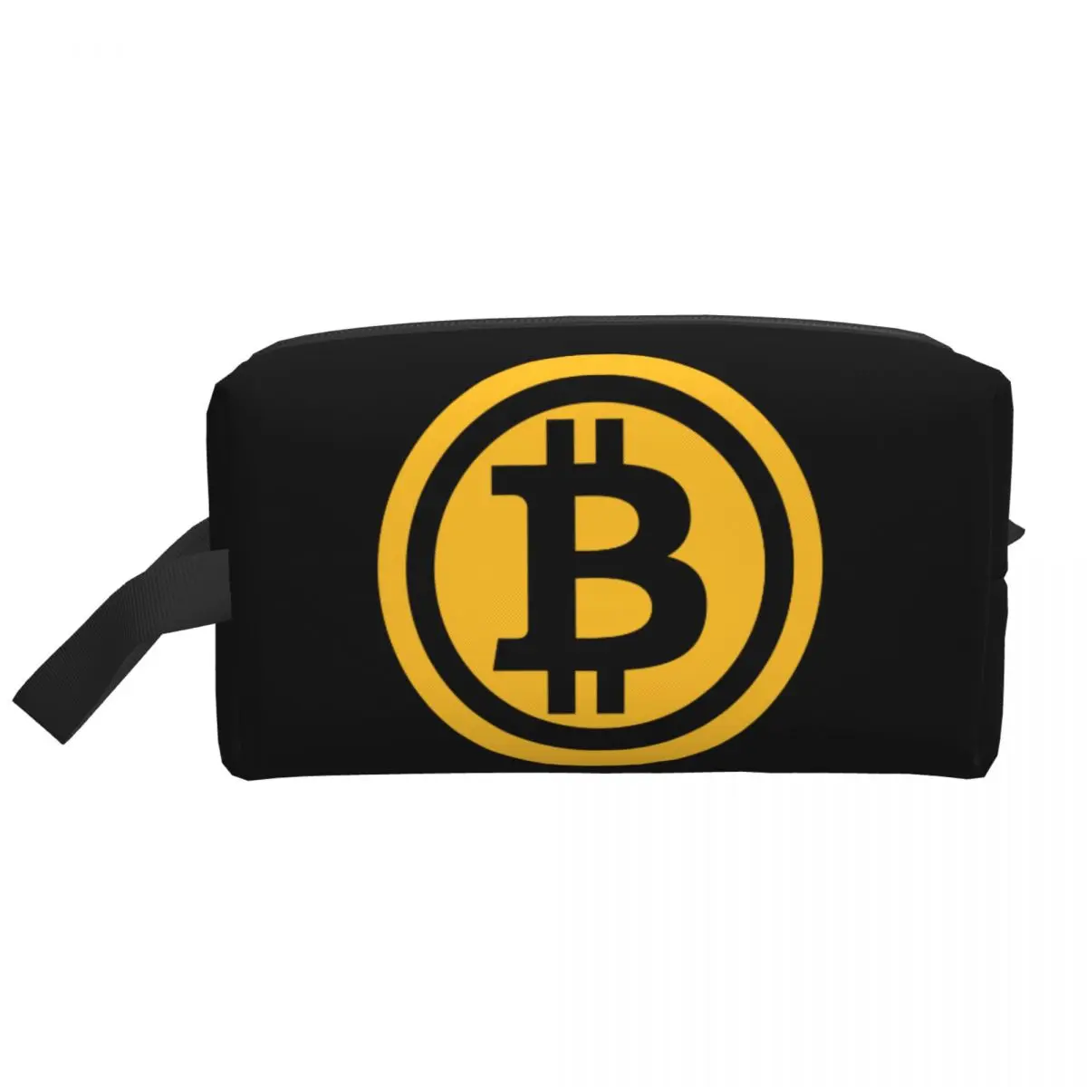 Bitcoin Satoshi Crypto Logo Cosmetic Bag Women Fashion Big Capacity Cryptocurrency Makeup Case Beauty Storage Toiletry Bags