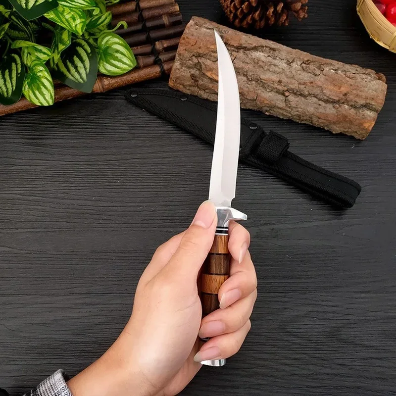 5.5inch Stainless Steel Boning Knife Forged Chef Cutting Knife with Sheath Chef Cooking Knife Meat Cleaver