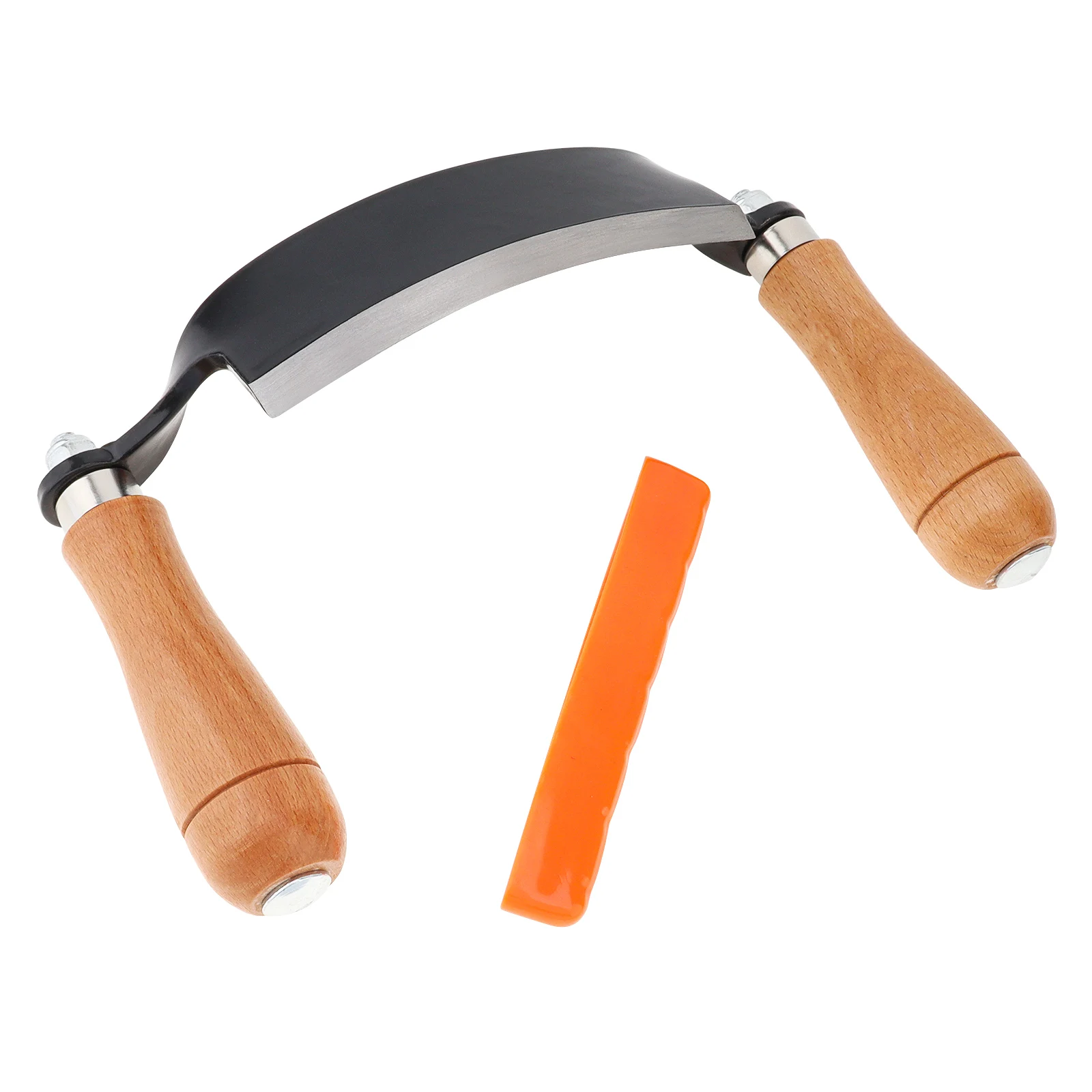 5 Inch 45 #   Carbon Steel Curved Draw Shave Tools with Wood Handle and Protection Cover