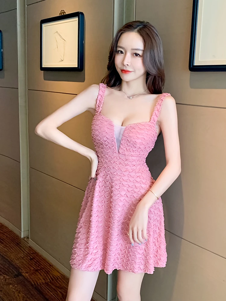 Mini robe courte Vintage en dentelle transparente pour femmes, Design épissé, décolleté en v profond, coupe cintrée, jupe trapèze noire, robe de soirée, de bal, de danse