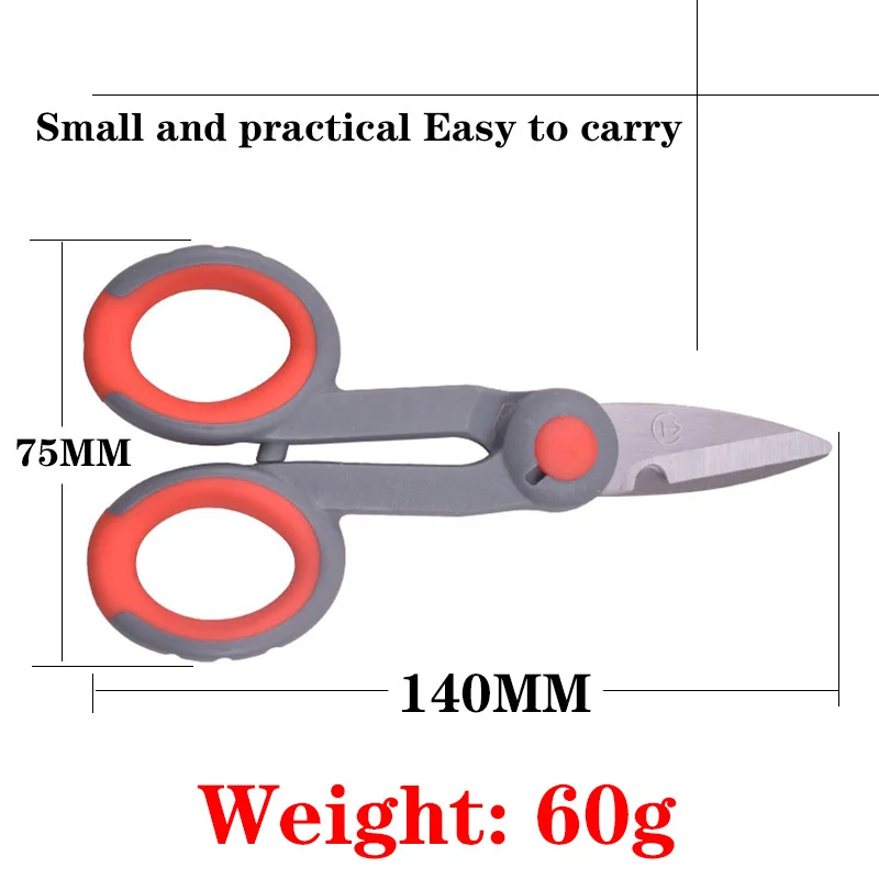 1Pcs Fishing Scissors Braid Line Lure Cutter 14cm Mini Fish Use Scissors Multifunction Portable Fishing Tools Accessorie