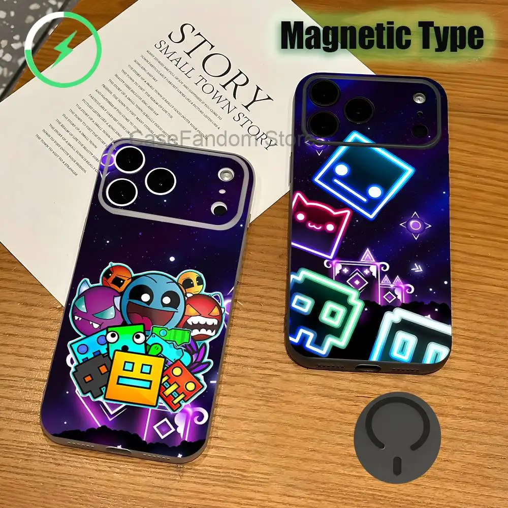 

G-Geometry D-Dash For iPhone 17,16,15,14,13,12,11,Pro,Max,Plus Transparent gray Phone Case Magnetic Wireless Charging