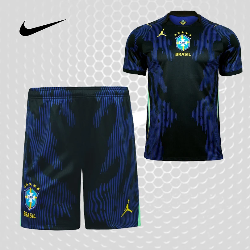 26 nat jerseyNike Brazil 2026 World Cup Away Fan Version Soccer Jersey & Shorts Set IU1073-417+IU1072-417