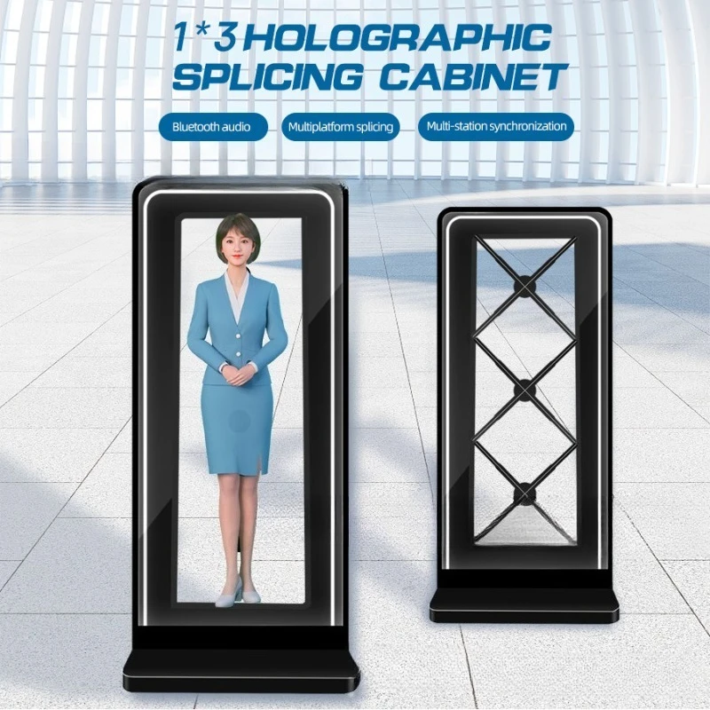 Holographic Projector Exhibition Hall Explanation Welcome Intelligent Service Robot Reception Voice Commercial Display Cabinet