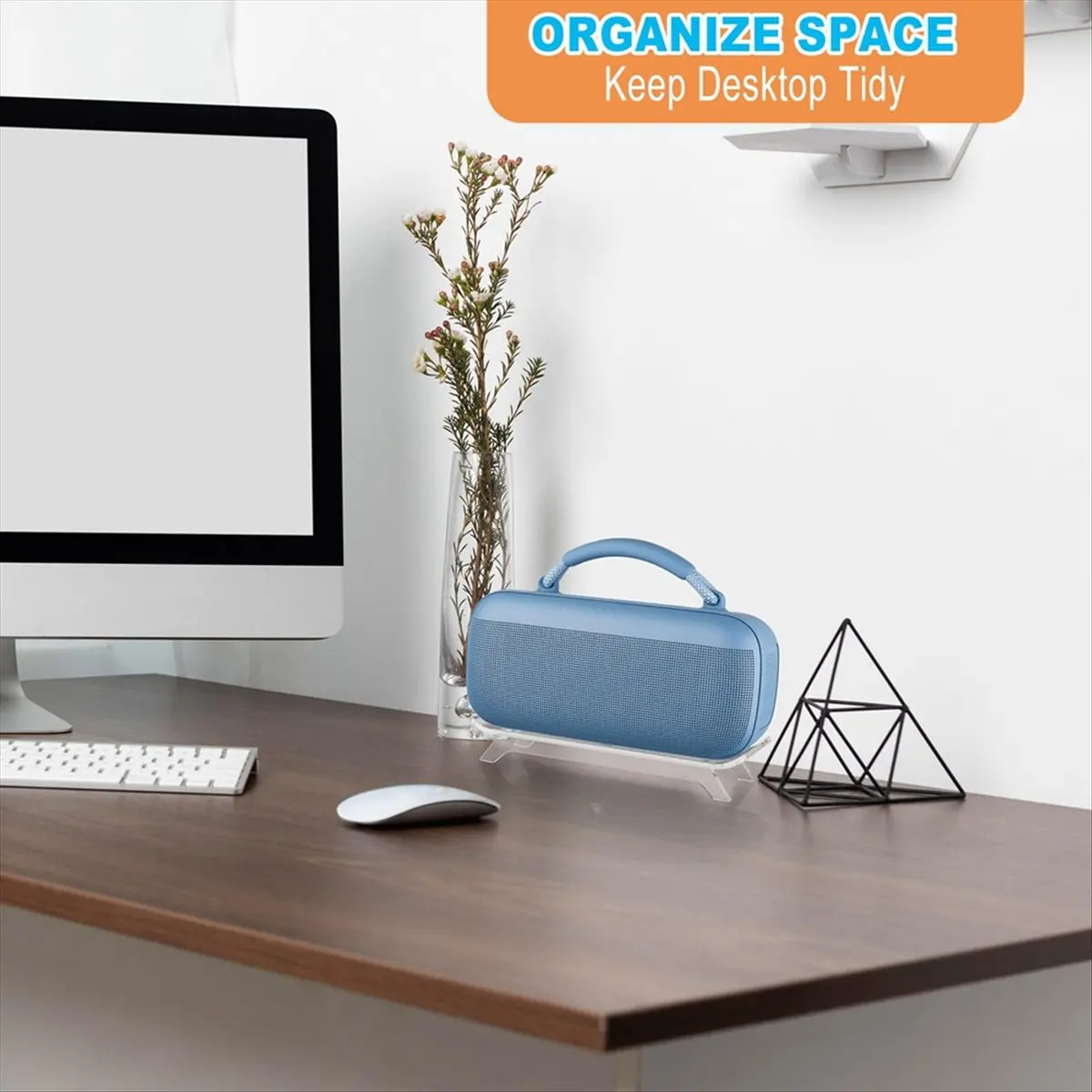 【Home-Accessories】Desktop Stand for SoundLink Max Portable Speaker, Acrylic Speaker Holder Display Shelf Anti-Slip Base Mount,A