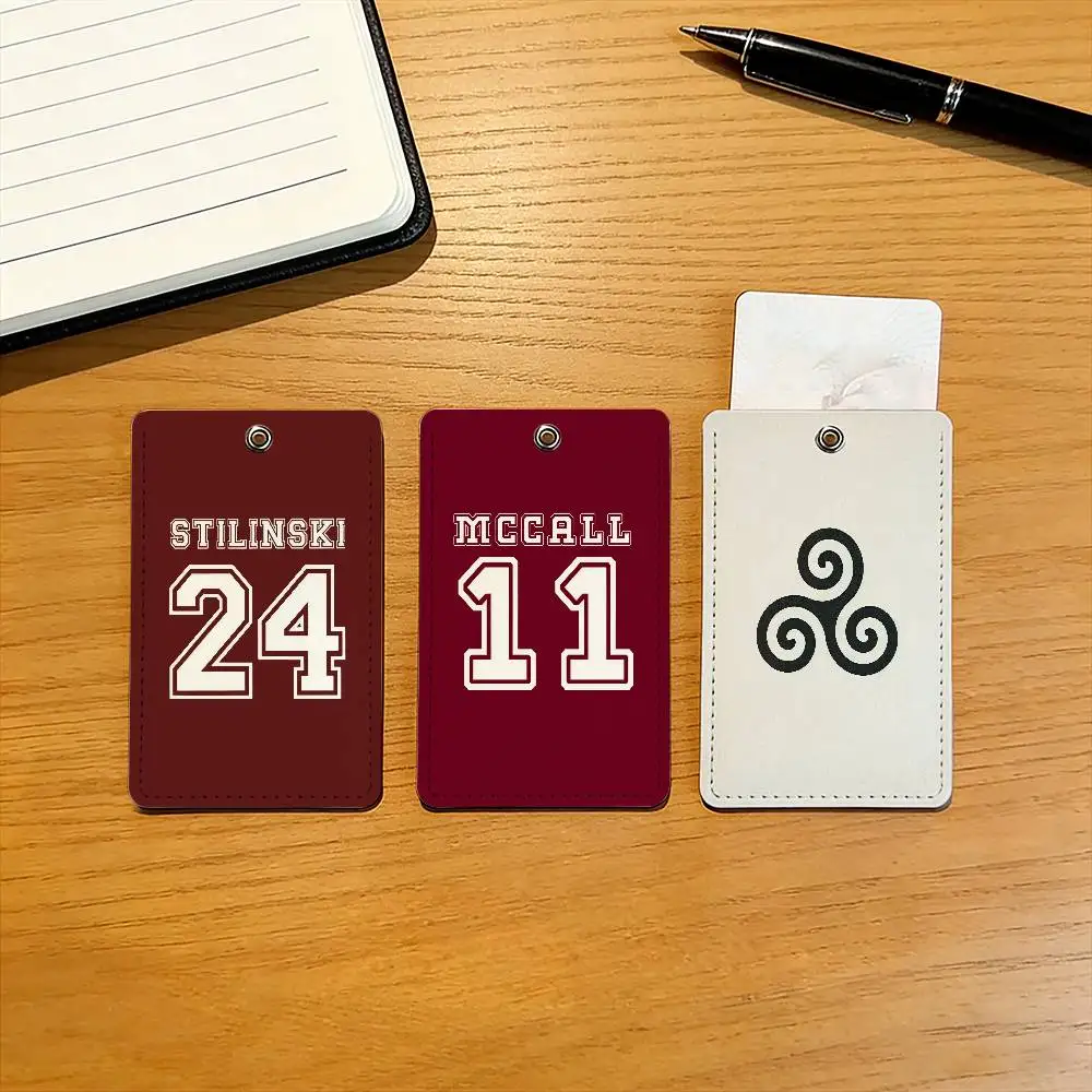 Tv T-Teen Wolf PU  Card Holder With Keychain For Bank card,Subway, Bus Card ,Access Card Protective Case