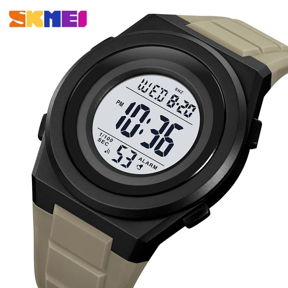 Fashion Men\'s Digit Watch SKMEI Brand Silicone Strap Outdoor Sport Wristwatch Male Multi-Function Waterproof Luminous Clock