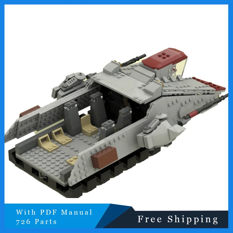 726개 스타 배틀 시리즈 메인 그레이 유인 우주선 메카 퍼즐 어린이 DIY 조립 블록 모델 크리스마스 선물