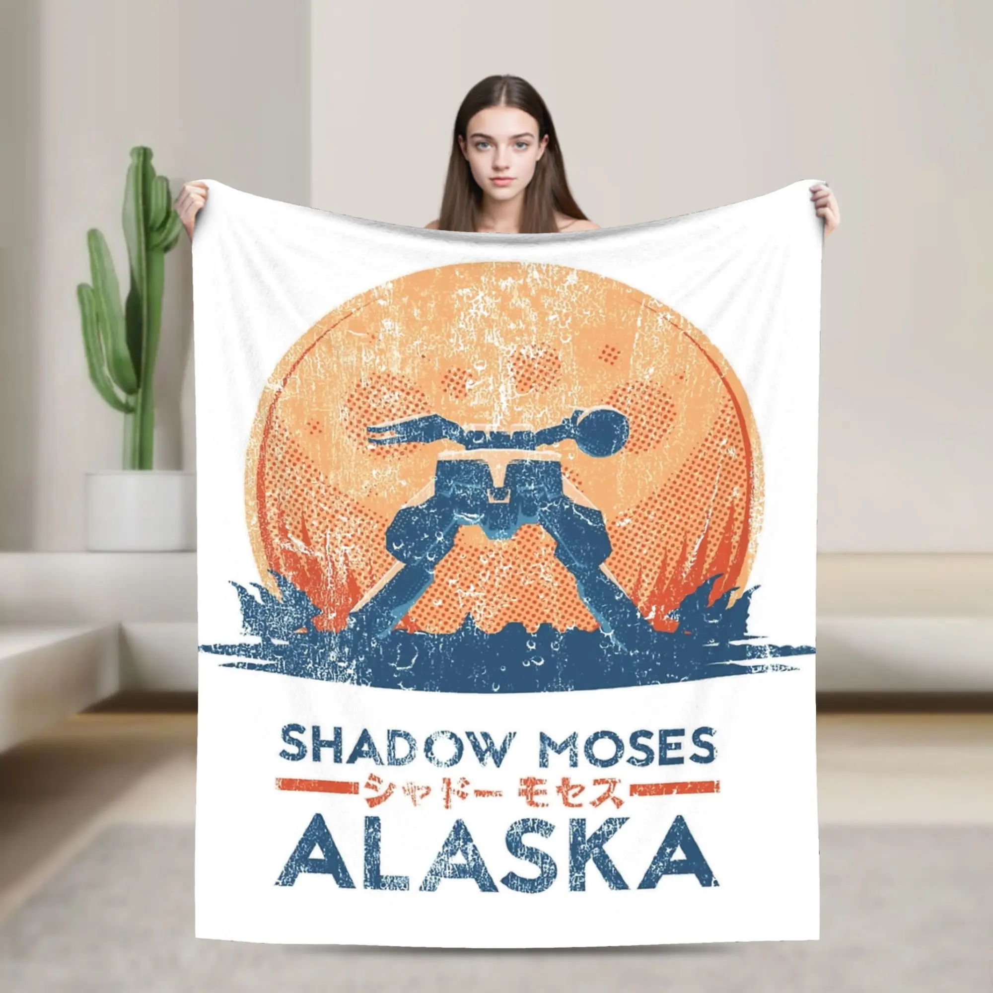 Shadow Moses Island Solid Blankets Flannel Spring/Autumn Metal Gear Game  Multifunction Soft Throw Blanket for Bedroom Bedspread