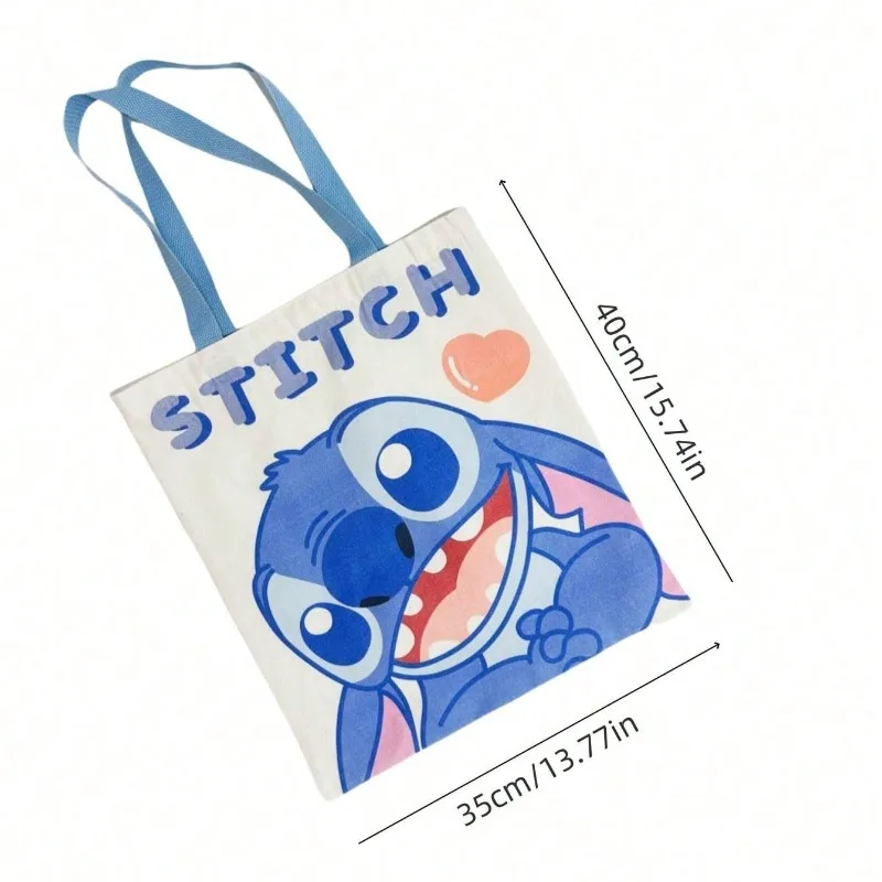 Torebka Stitch, urocza, kreskówkowa, duża pojemność, torebka na ramię, wielofunkcyjna torba płócienna.