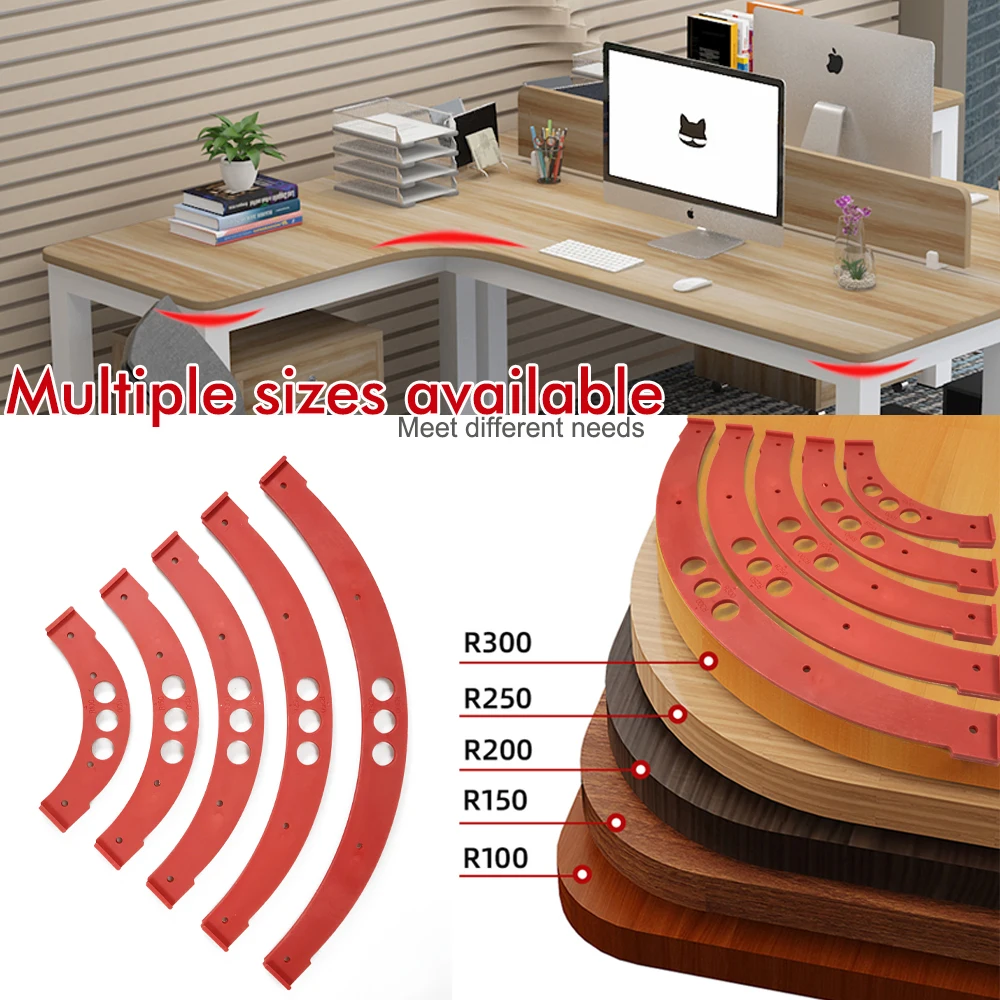 Inner/Outer Corner Large Arc Mold Electric Router Slotting Template R100-R300 Woodworking Curved Angle Chamfering Template Tools