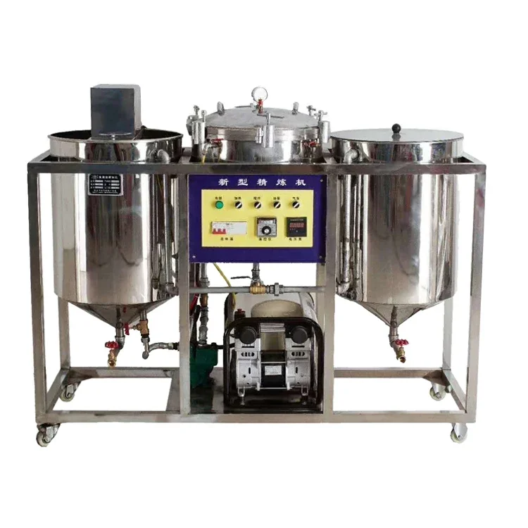 Small scale edible oil refining machine crude oil refinery machine