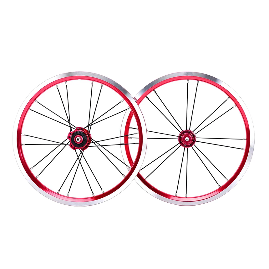 Litepro 74 85MM 14 16Inch Single External 3 Speed Bicycle Wheelset Disc V Brake Rims 20MM Alloy Folding Bike Wheels