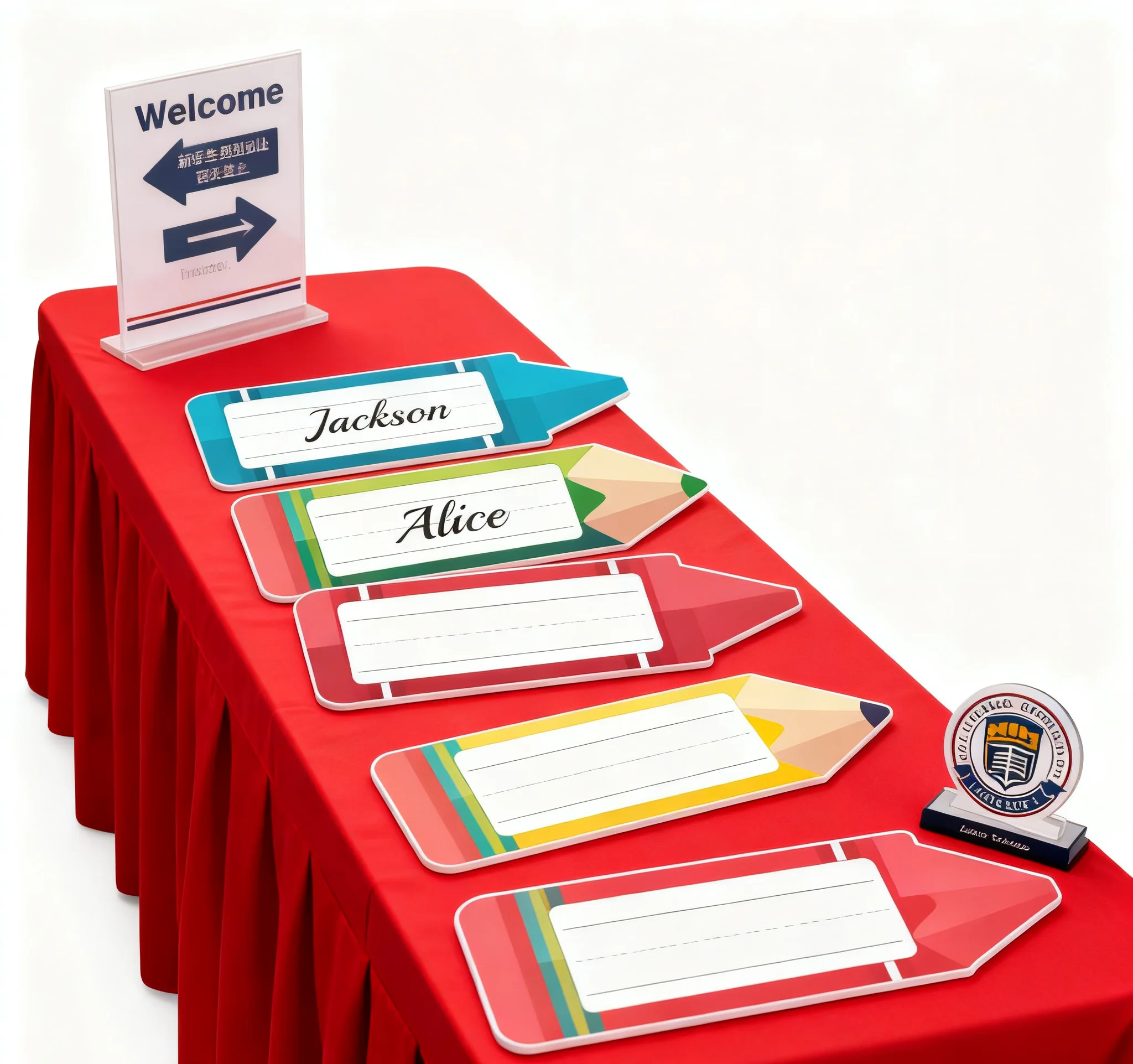 40 шт. именные бирки для классных столов, карандаши «Снова в школу», именные таблички, этикетка для учителя, украшения для вечеринок в честь первого дня школы