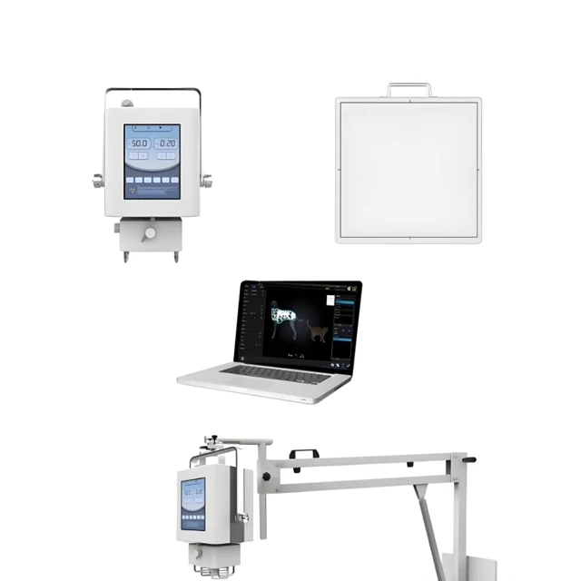 Veterinary Animal X-ray Machine Hospital Digital X-ray Machine with Imaging Software/Flat Panel Detector/Animal Stent