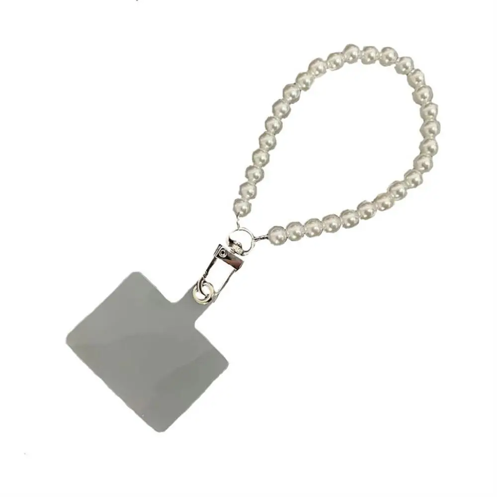 Wisiorek pasek na nadgarstek Anti-lost For etui na telefon Pearl pasek długie perłowe smycz smycz na telefon komórkowy telefon Crossbody łańcuch — zdjęcie 4