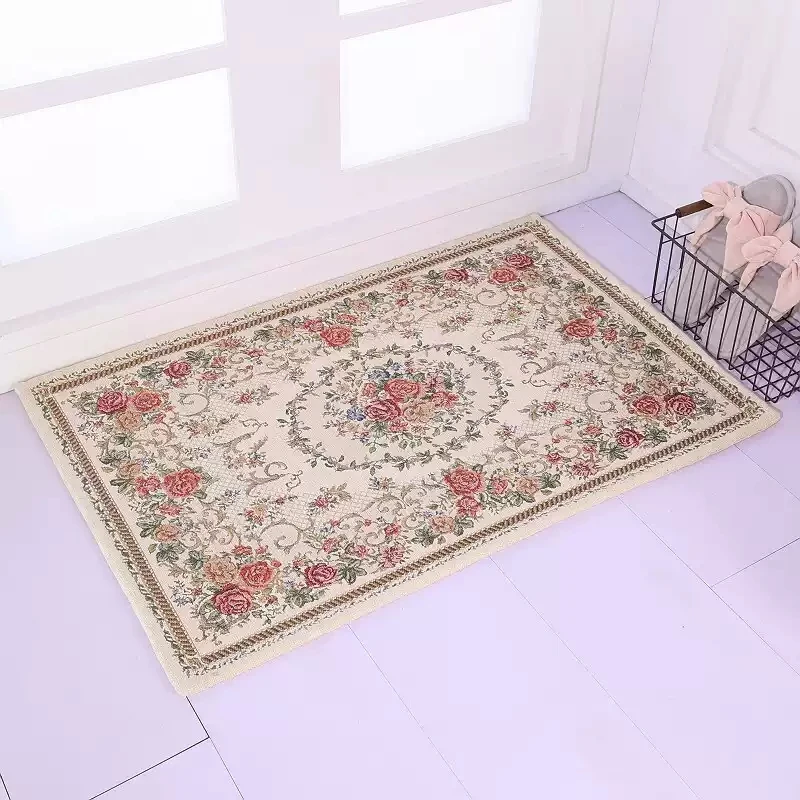 1 PC European Style Flowers Bathroom Carpet Bath Mats Absorbent Washable Non-slip Floor Rugs Mat For Toilet Bathroom Carpet