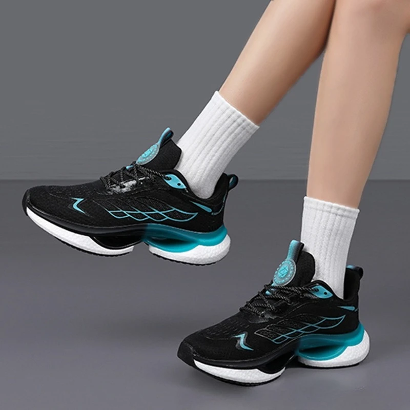 Damen-Sportschuhe, atmungsaktive, stoßdämpfende Mesh-Laufschuhe, modische und vielseitige Freizeitschuhe