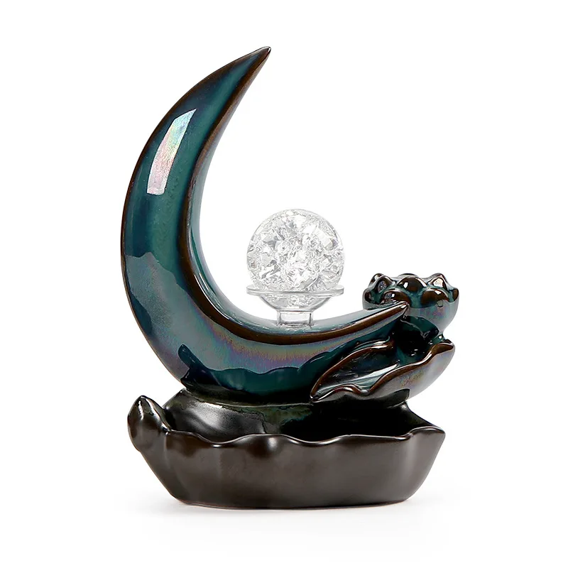 Backflow Incense Burner Incense Plate Home Sandalwood Zen Creative Decoration Moon Interior Decoration Incense Burner