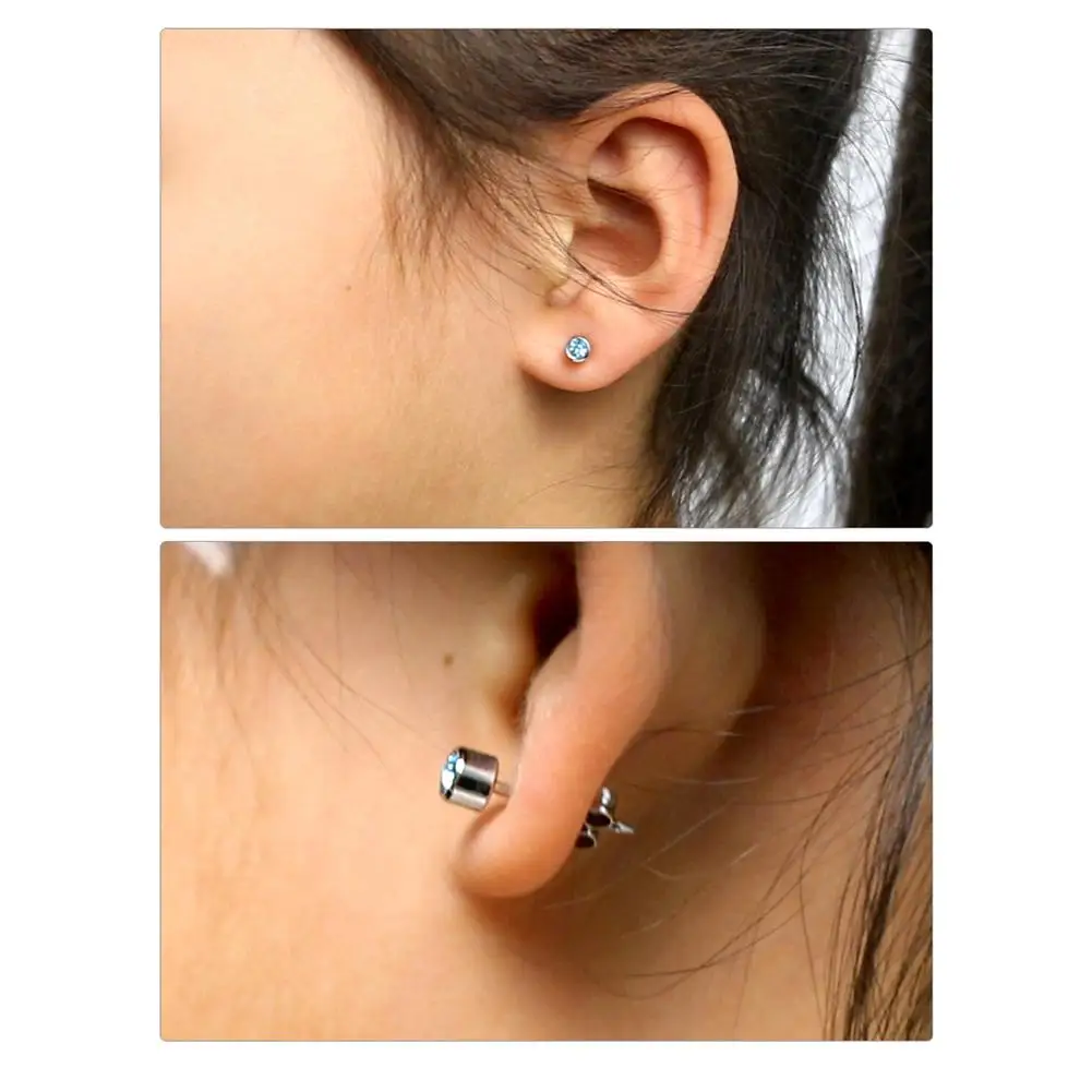 Ferramenta Piercing Estéril Seguro Descartável, Pistola Piercing, Máquina Piercer, Nariz Studs, Estilo Flor, Jóia Do Corpo, 1Pc