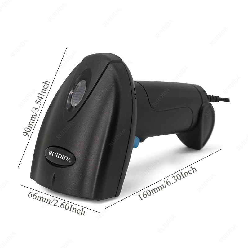 Scanner di codici a barre cablato con supporto o Scanner di codici qr Wireless con supporto o lettore Bluetooth portatile Bar portatile PDF417 DM