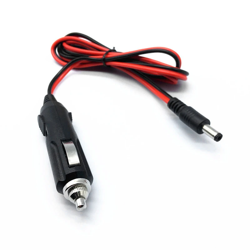 1.2M New 12V 5A DC Car Cigarette Lighter Charger With Fuse, Universal Power Adapter DC Plug 5.5x2.1mm Cable