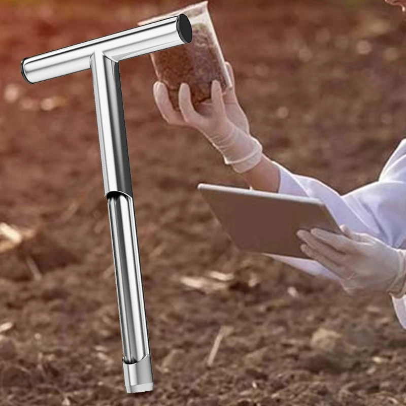 Sonda muestra suelo acero inoxidable, dispositivos sonda muestra para césped, granja y campo Golf, herramienta