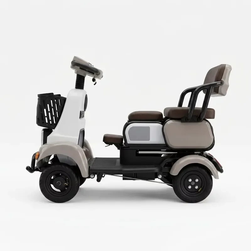 OEM Factory Vacuum Tire Electric Tricycle 2-Passenger Household Kids Pickup High Payload 400kg+ Disc Brakes Power Saving