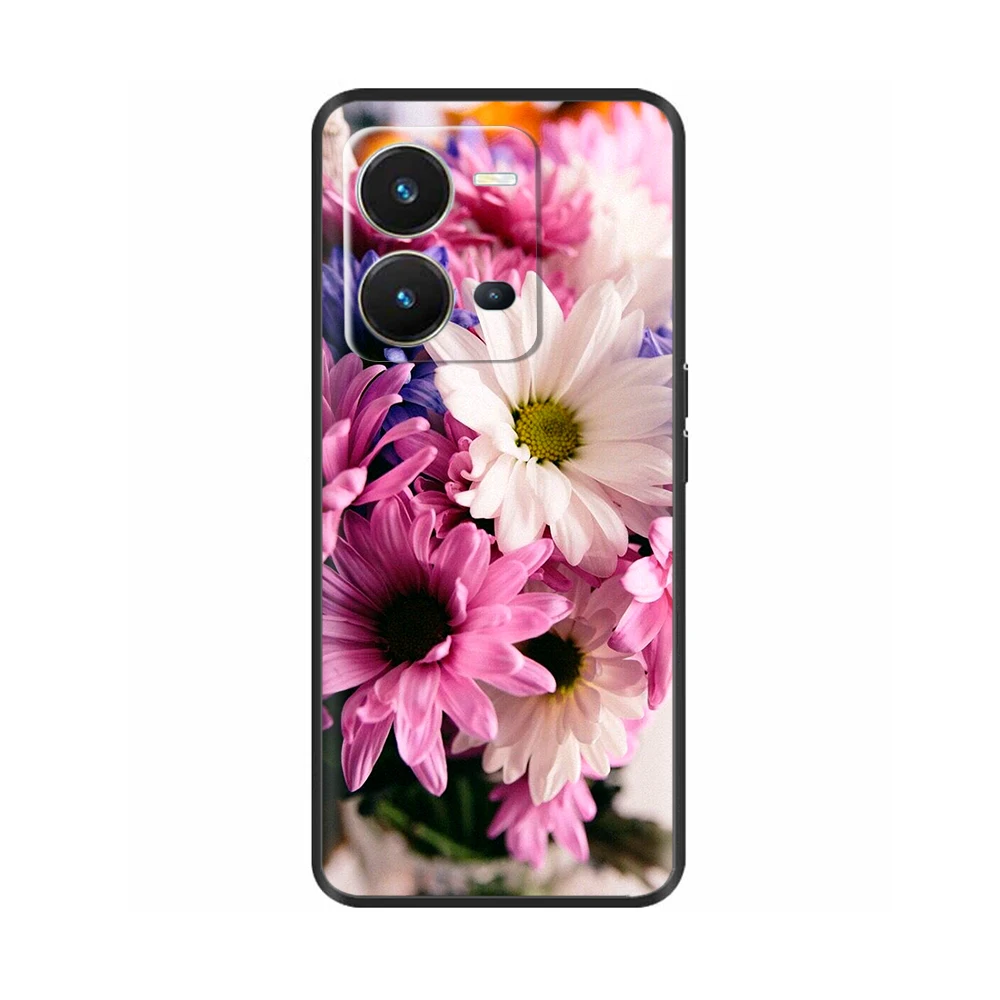 Cute Silicon Phone Case For Vivo X80 Lite 5G Case 2022 Black Silicone Soft TPU Back Cover for vivo X80 Lite X80Lite Bumper Capas