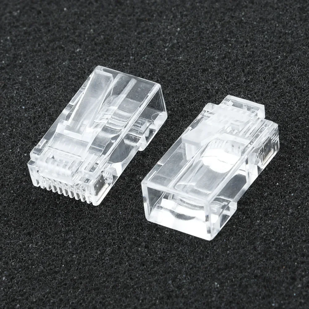 

Network Connector Plugs Parts Strong Plasticity 8P8C Replacement Transparent Networking 50Pcs Adapter Clip Hub