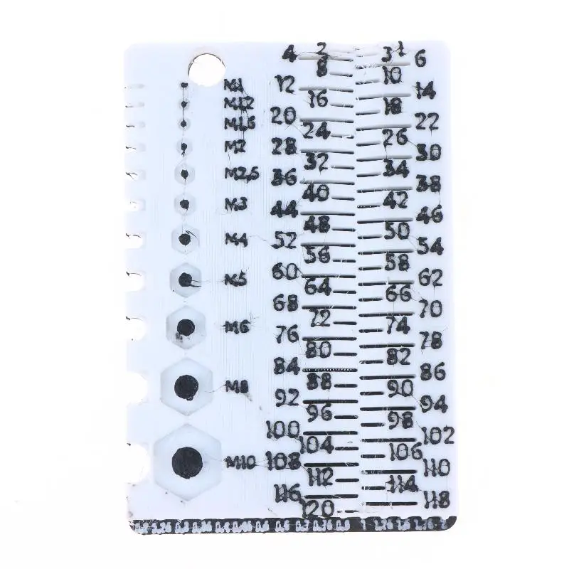 M1-M10 Schrauben- und Bolzenmesswerkzeug, langlebig, tragbar, Werkstattmessgerät, perfektes Geschenk für Heimwerker und Heimreparaturen. – Detail 13