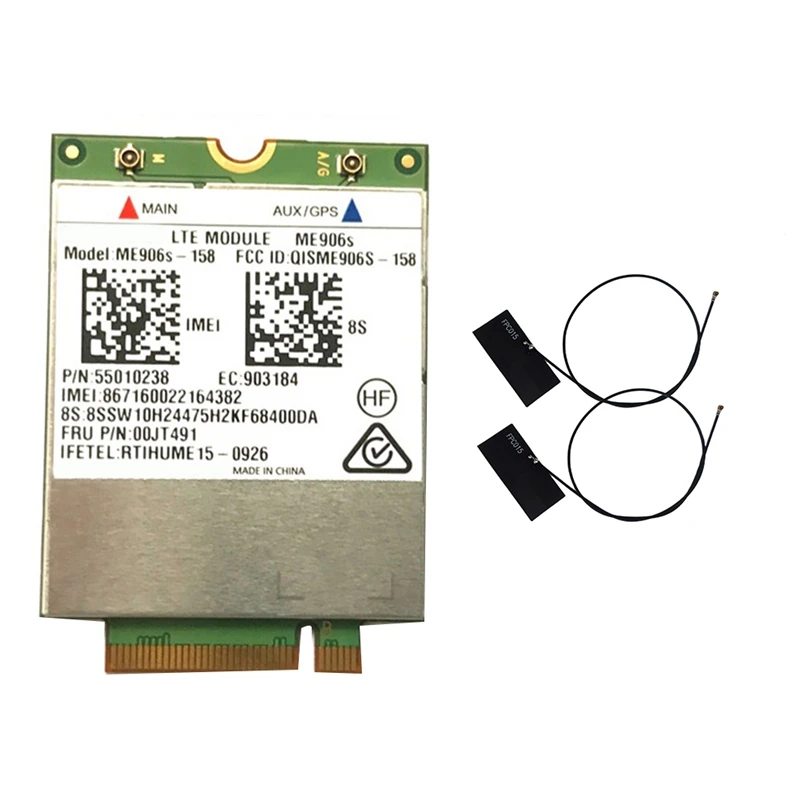 ME906S-158 antena 00JT491 4G karta ME906S Wifi karta + 2xantena do Thinkpad L460 T460P T560 X260 P50S L560 X1 jt1 jt1 CARBON